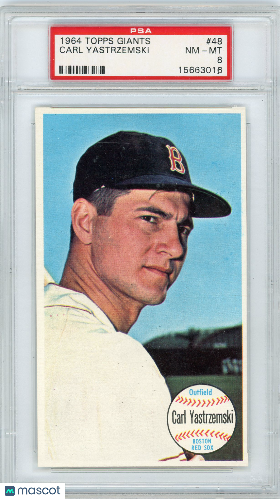 1964 Topps Giants Carl Yastrzemski #48 PSA 8