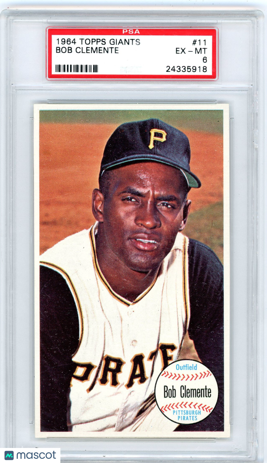 1964 Topps Giants Bob Clemente #11 PSA 6