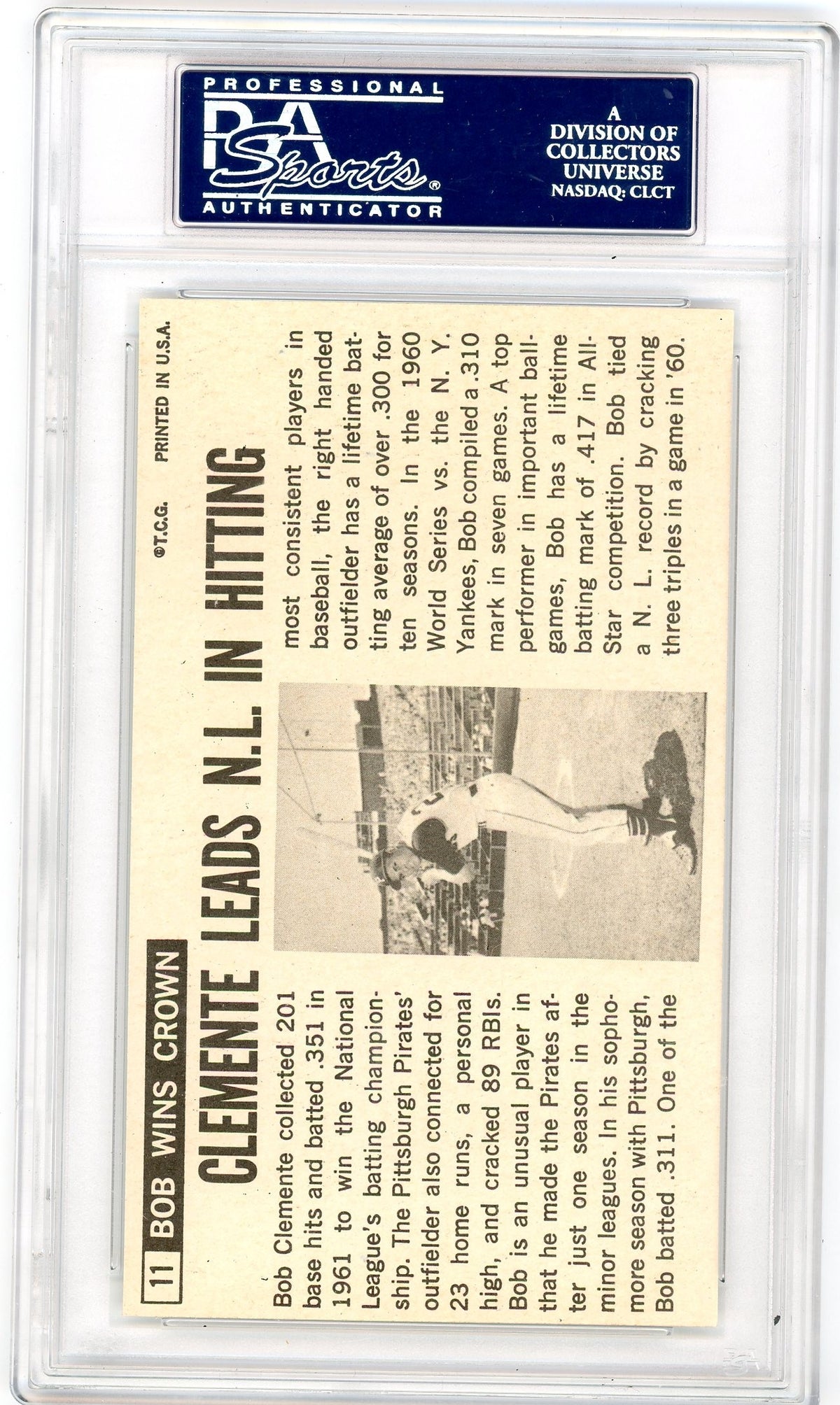 1964 Topps Giants Bob Clemente #11 PSA 6