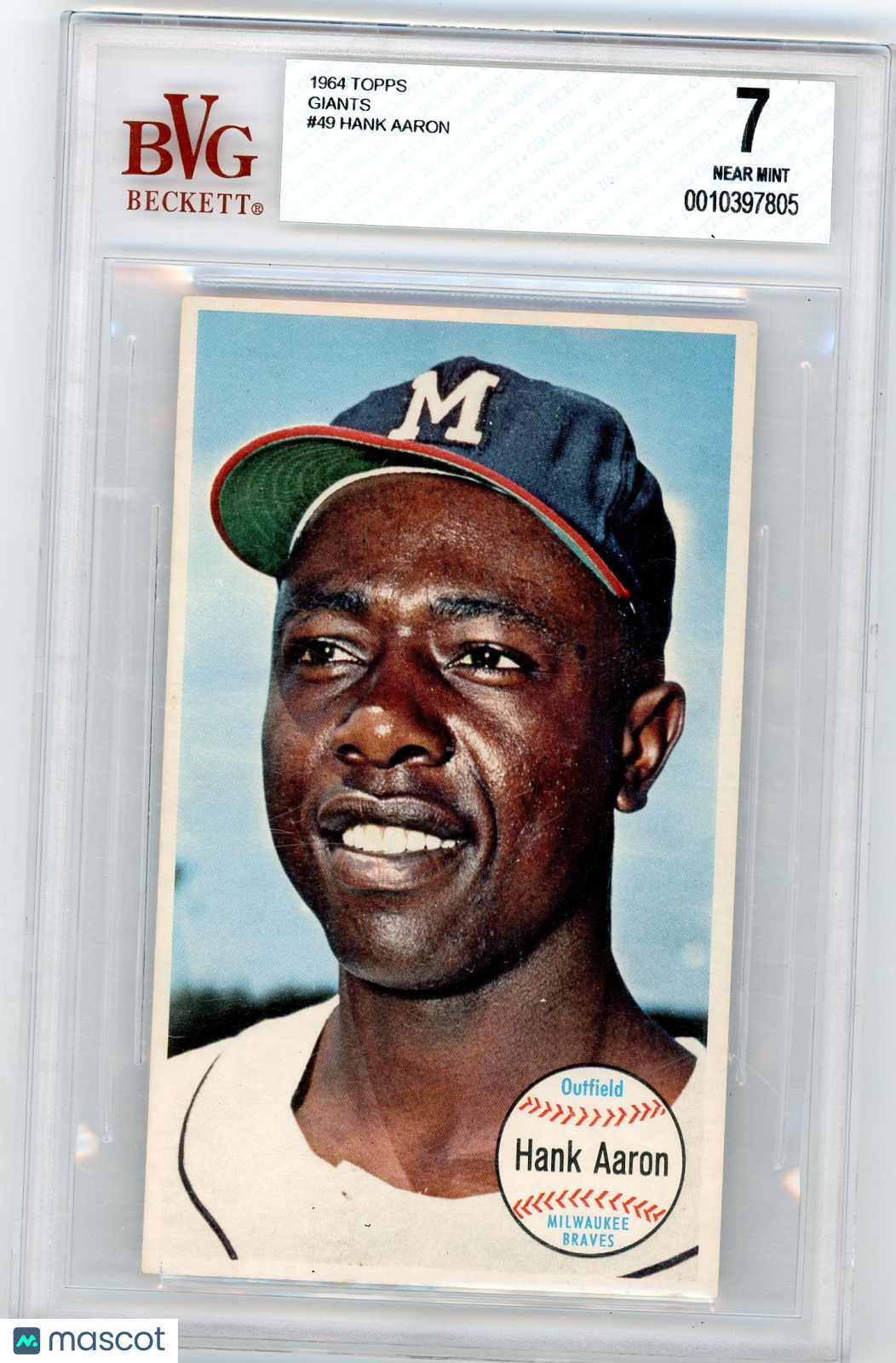 1964 Topps Giants Hank Aaron #49 BVG 7