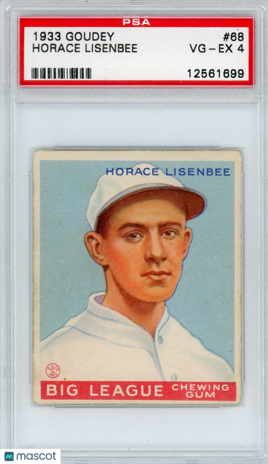 1933 Goudey Horace Lisenbee #68 PSA 4