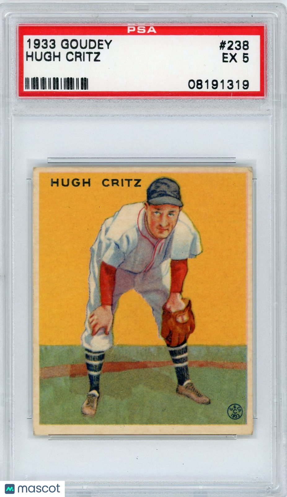 1933 Goudey Hugh Critz #238 PSA 5