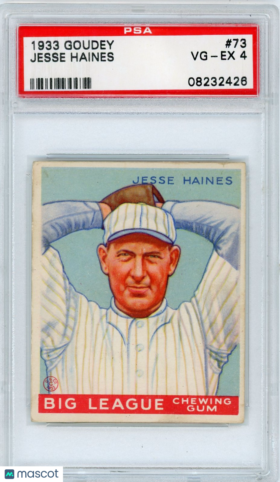 1933 Goudey Jesse Haines #73 PSA 4