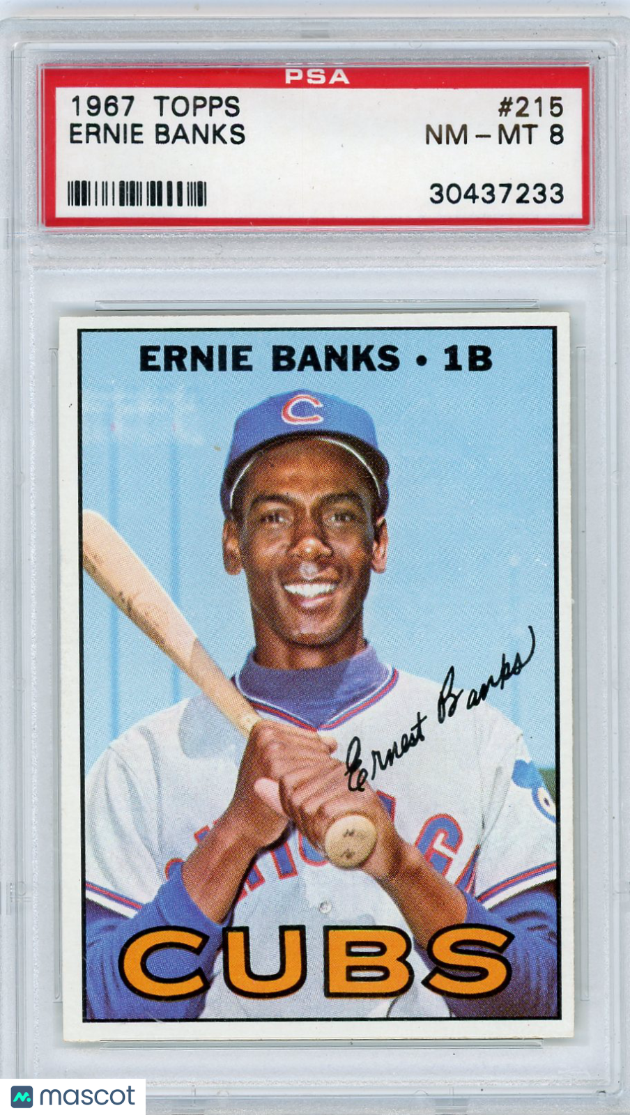 1967 Topps Ernie Banks #215 PSA 8