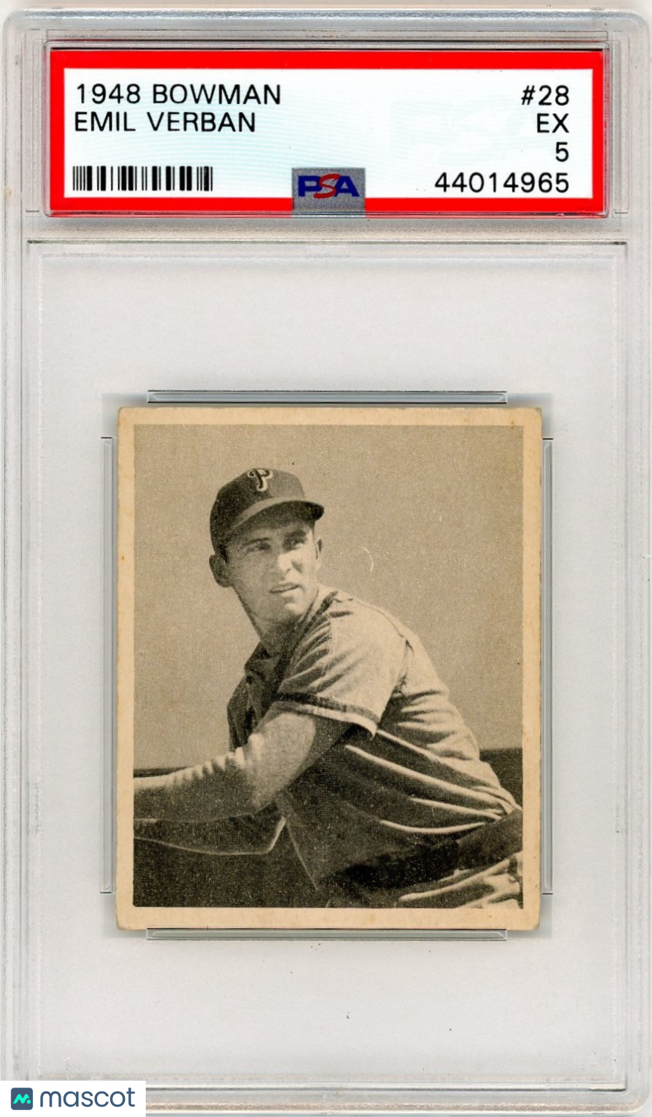 1948 Bowman Emil Verban #28 PSA 5