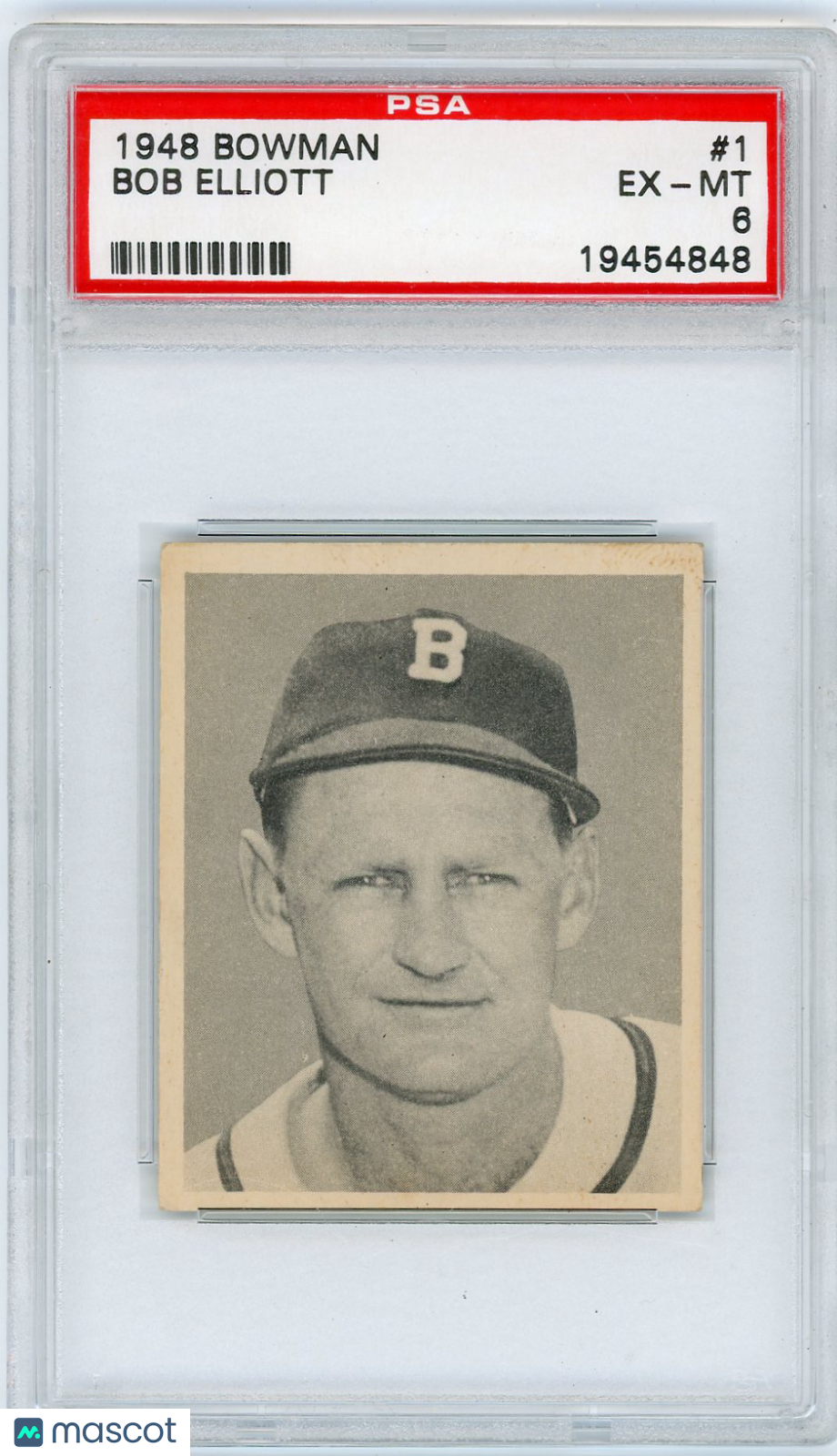 1948 Bowman Bob Elliott #1 PSA 6