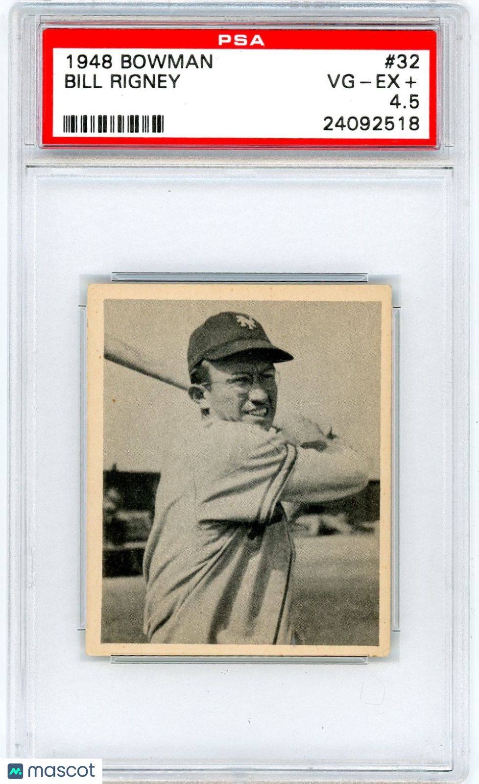1948 Bowman Bill Rigney #32 PSA 4.5