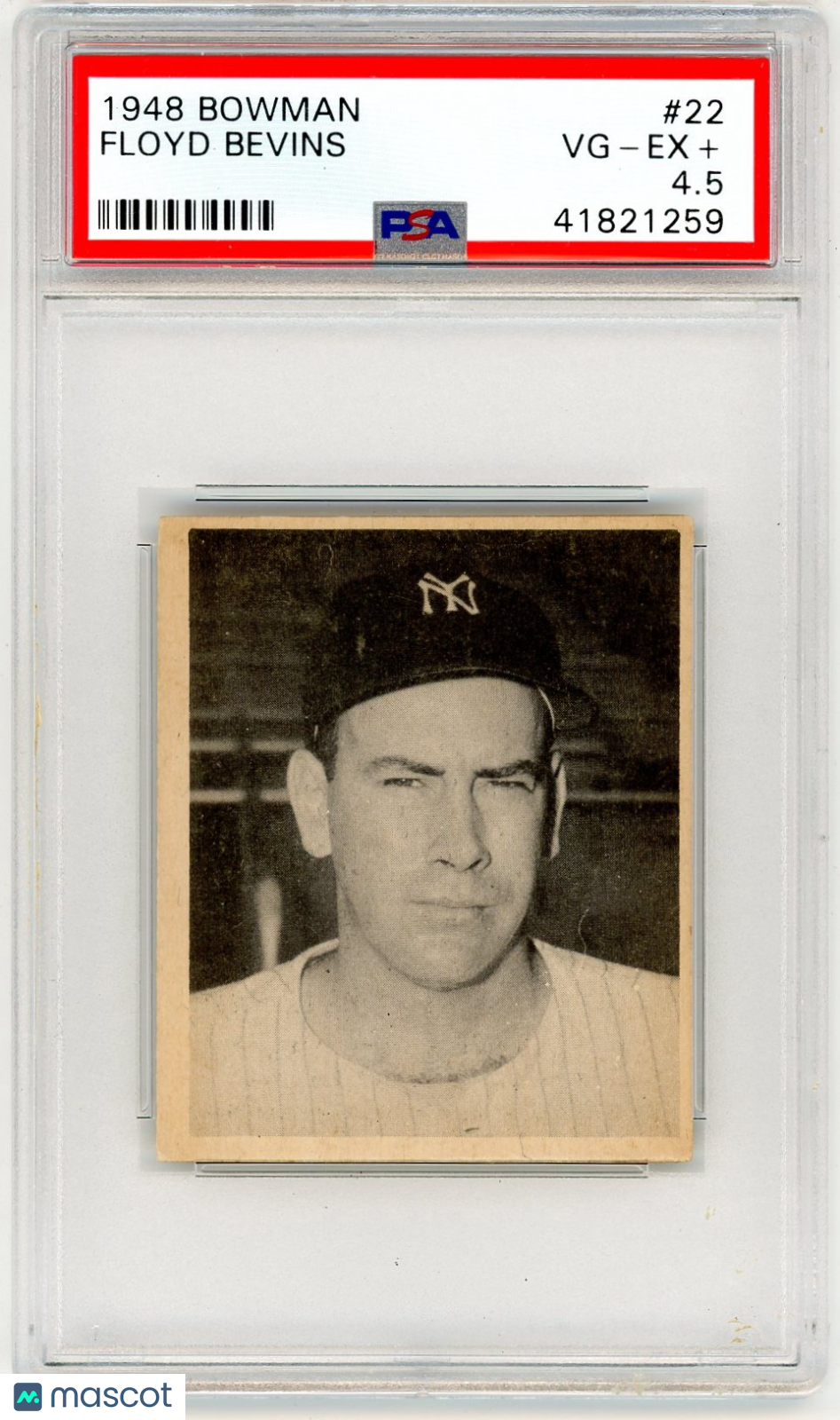 1948 Bowman Floyd Bevins #22 PSA 4.5