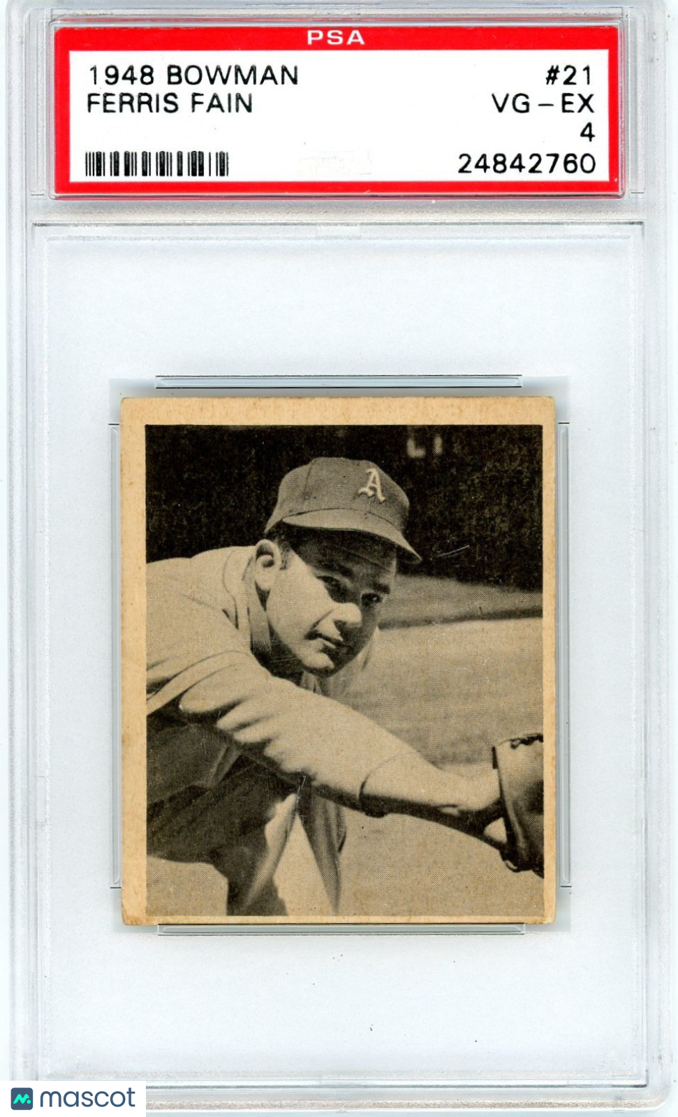 1948 Bowman Ferris Fain #21 PSA 4