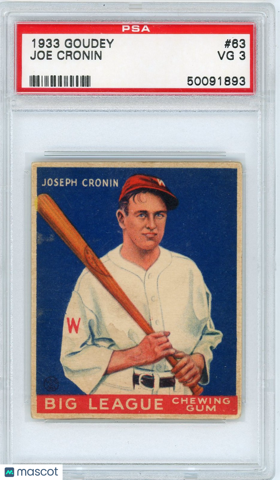 1933 Goudey Joe Cronin #63 PSA 3
