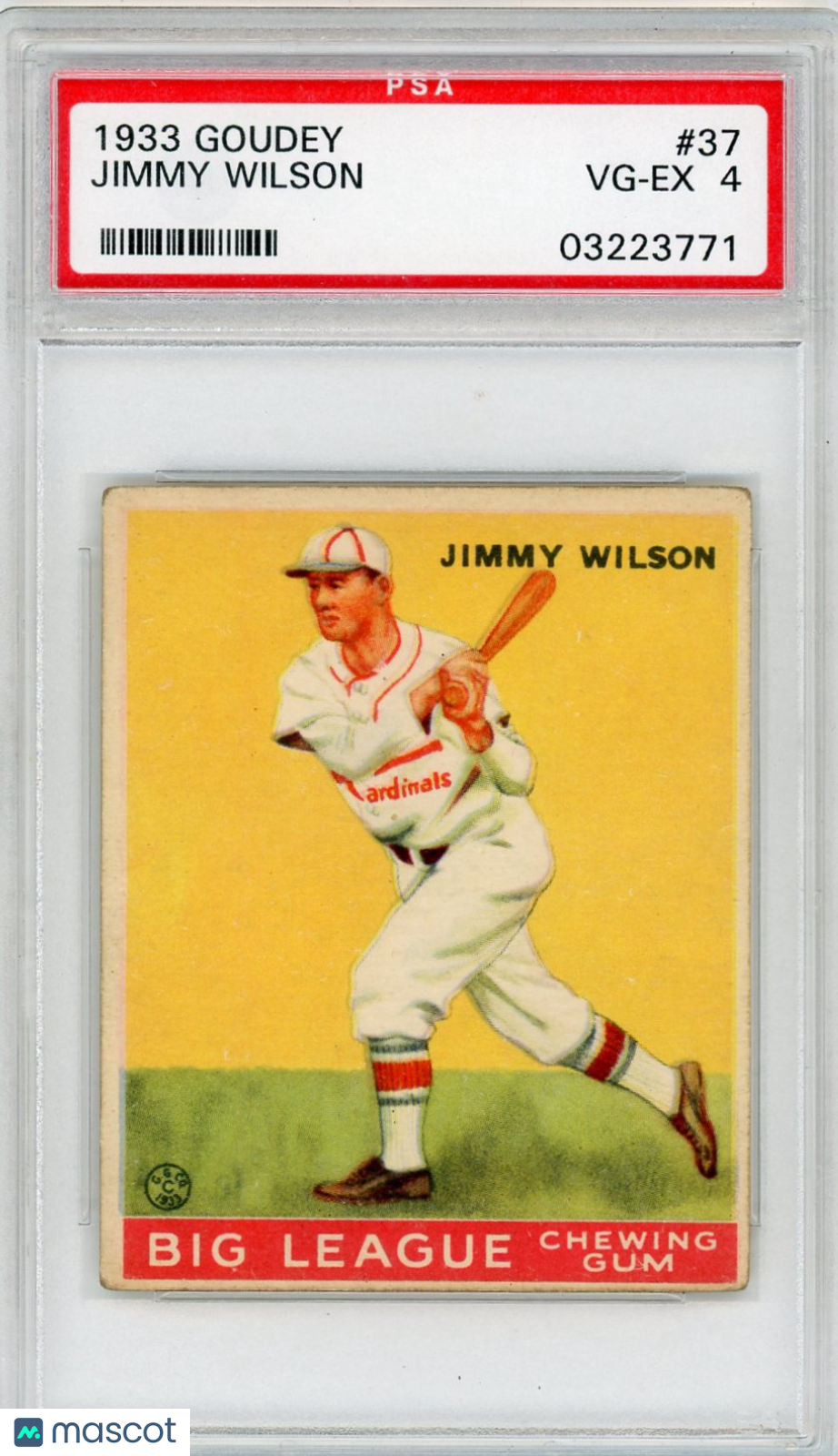1933 Goudey Jimmy Wilson #37 PSA 4