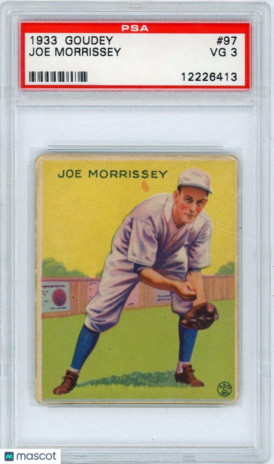 1933 Goudey Joe Morrissey #97 PSA 3