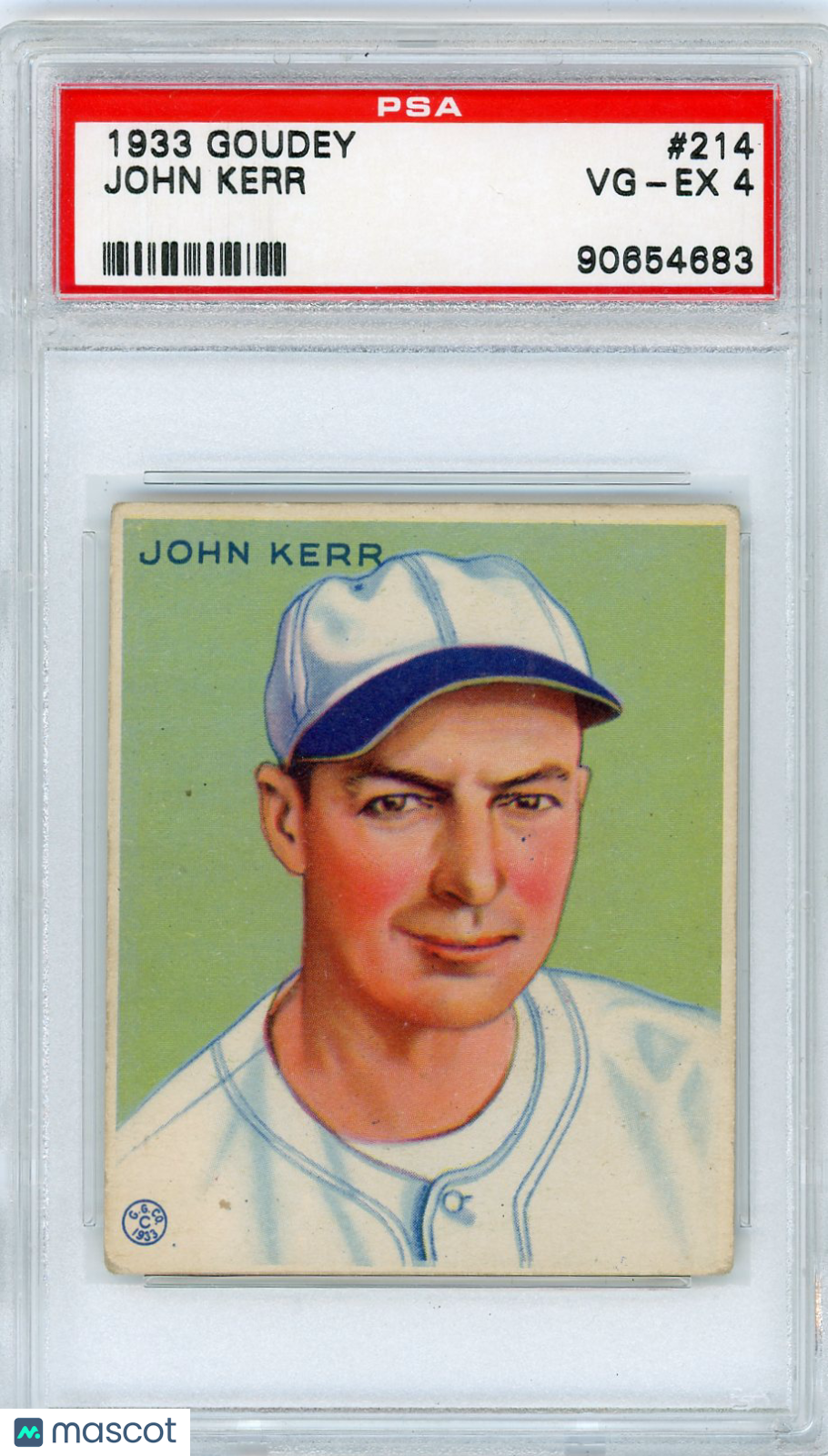 1933 Goudey John Kerr #214 PSA 4