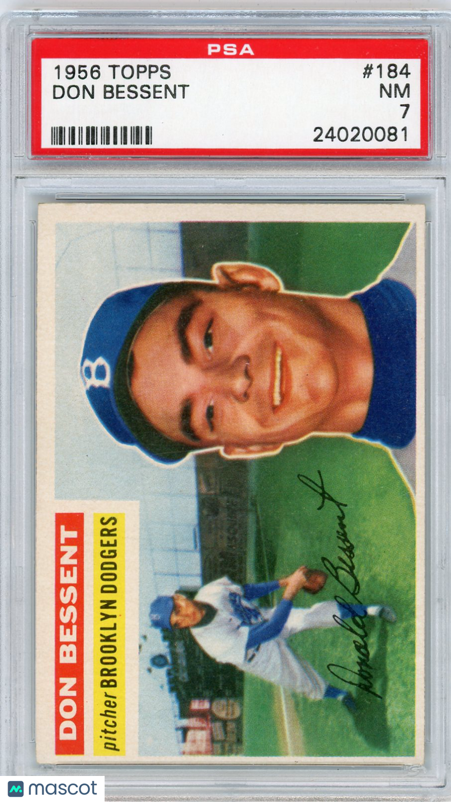 1956 Topps Don Bessent #184 PSA 7