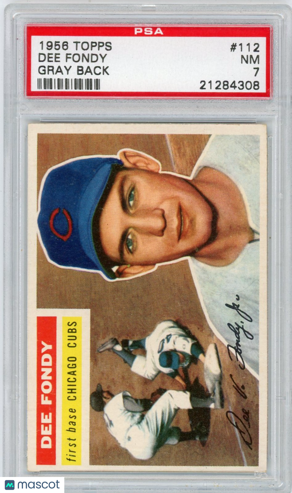 1956 Topps Dee Fondy #112 Gray Back PSA 7