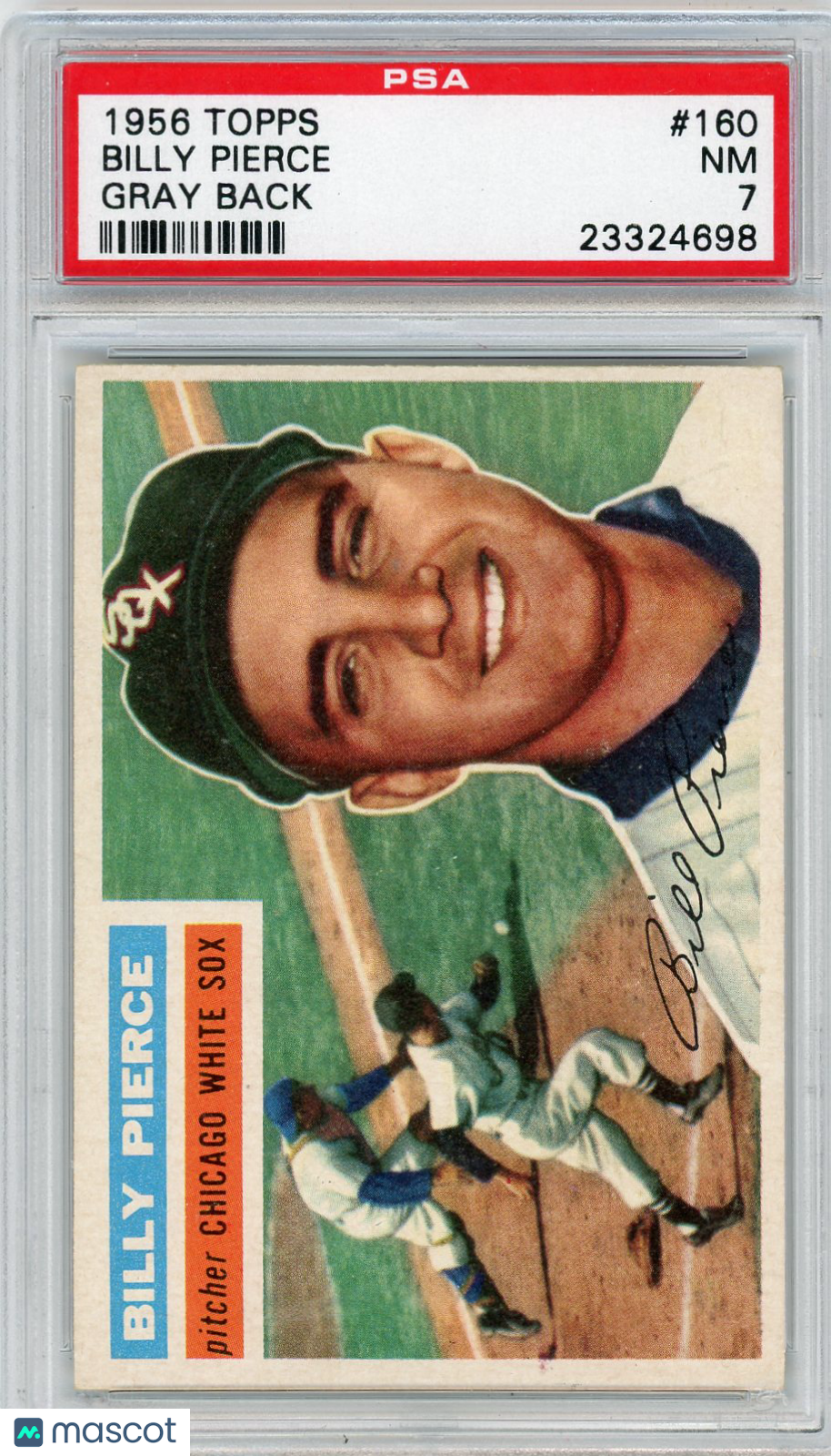 1956 Topps Billy Pierce #160 Gray Back PSA 7