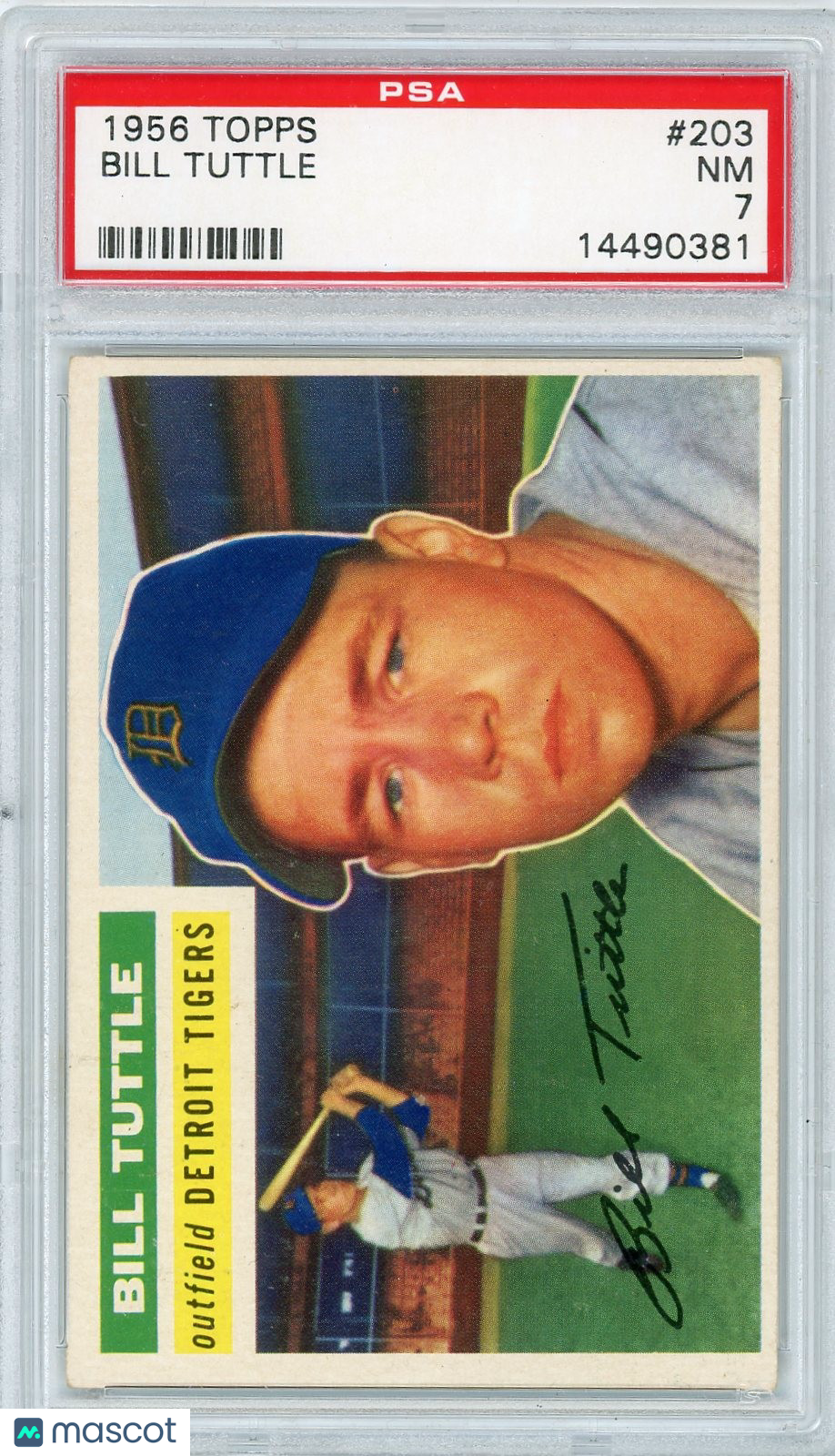 1956 Topps Bill Tuttle #203 PSA 7