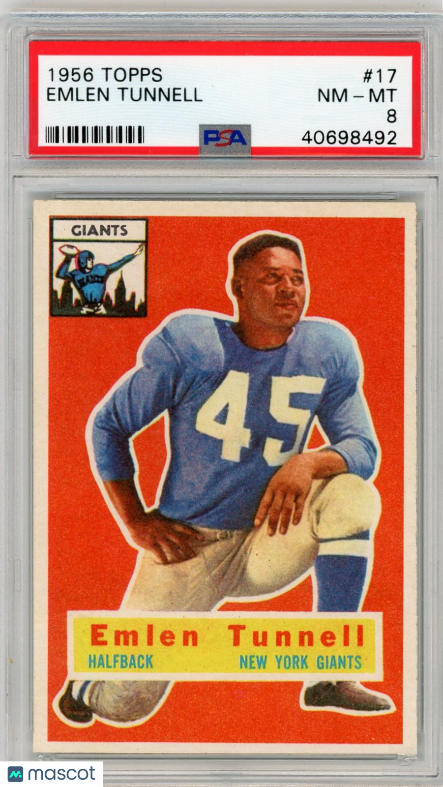 1956 Topps Emlen Tunnell #17 PSA 8