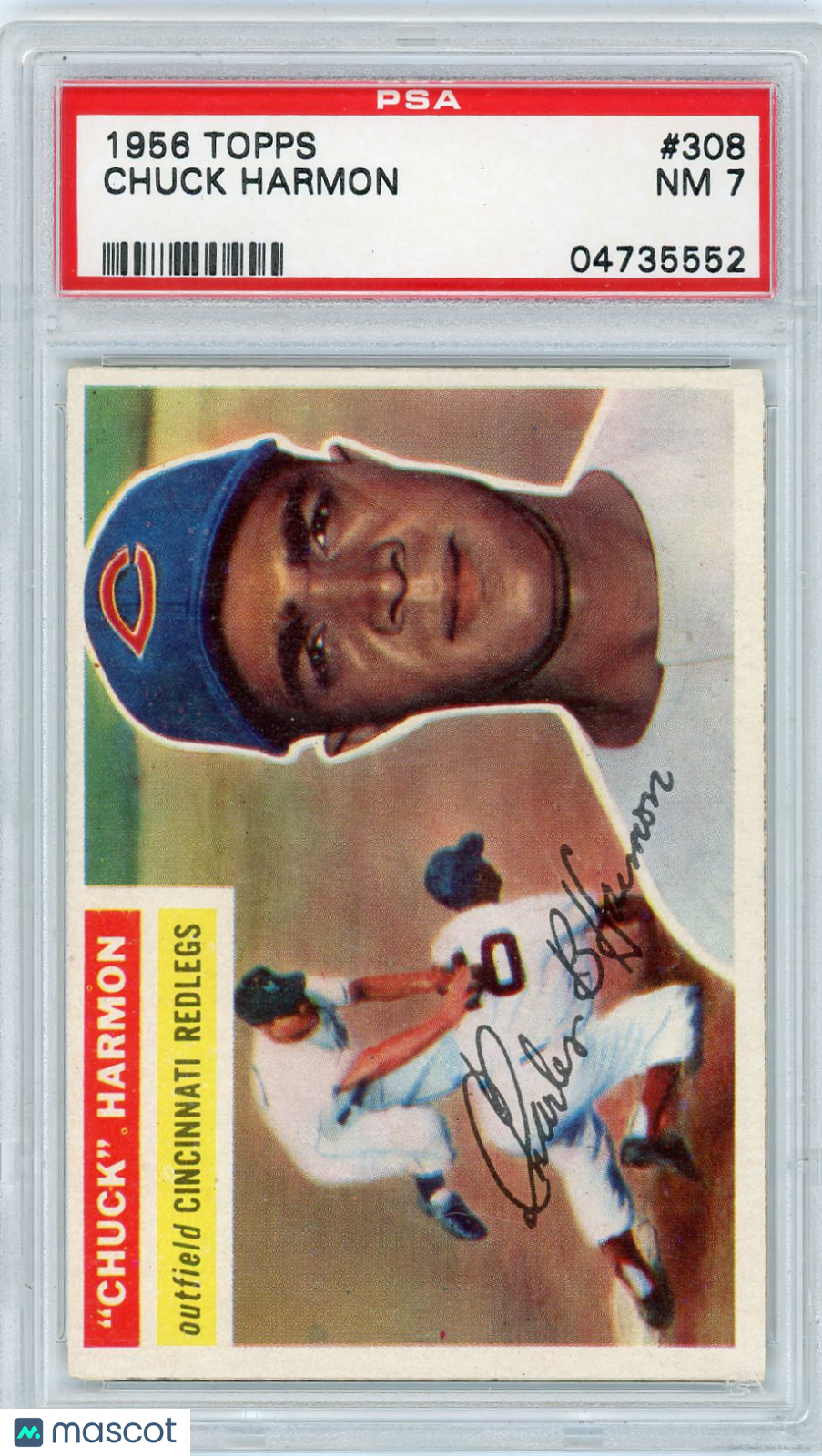 1956 Topps Chuck Harmon #308 PSA 7
