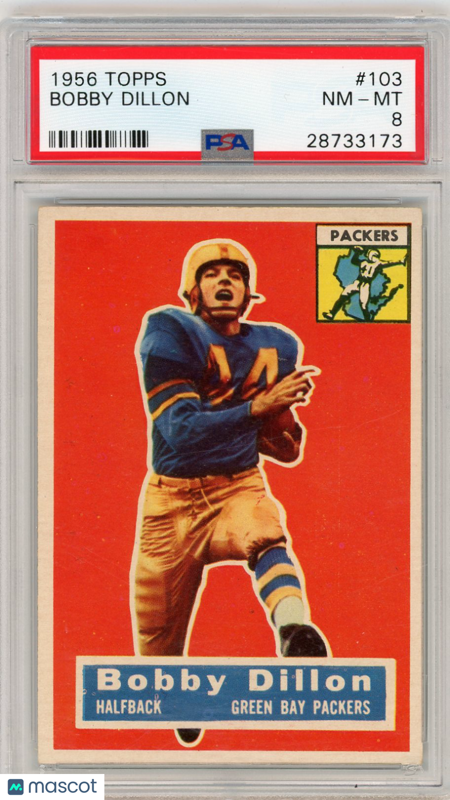 1956 Topps Bobby Dillon #103 PSA 8
