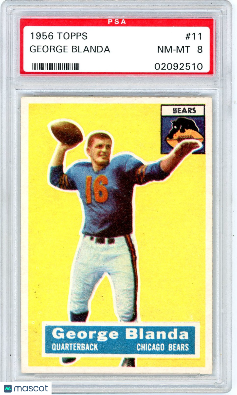 1956 Topps George Blanda #11 PSA 8