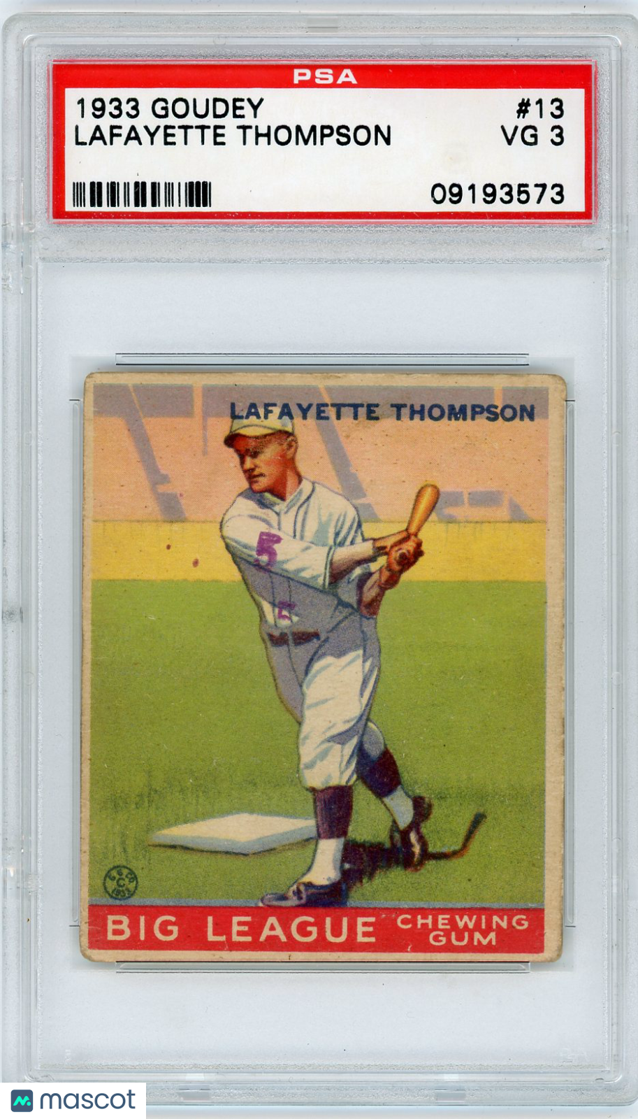1933 Goudey Lafayette Thompson #13 PSA 3