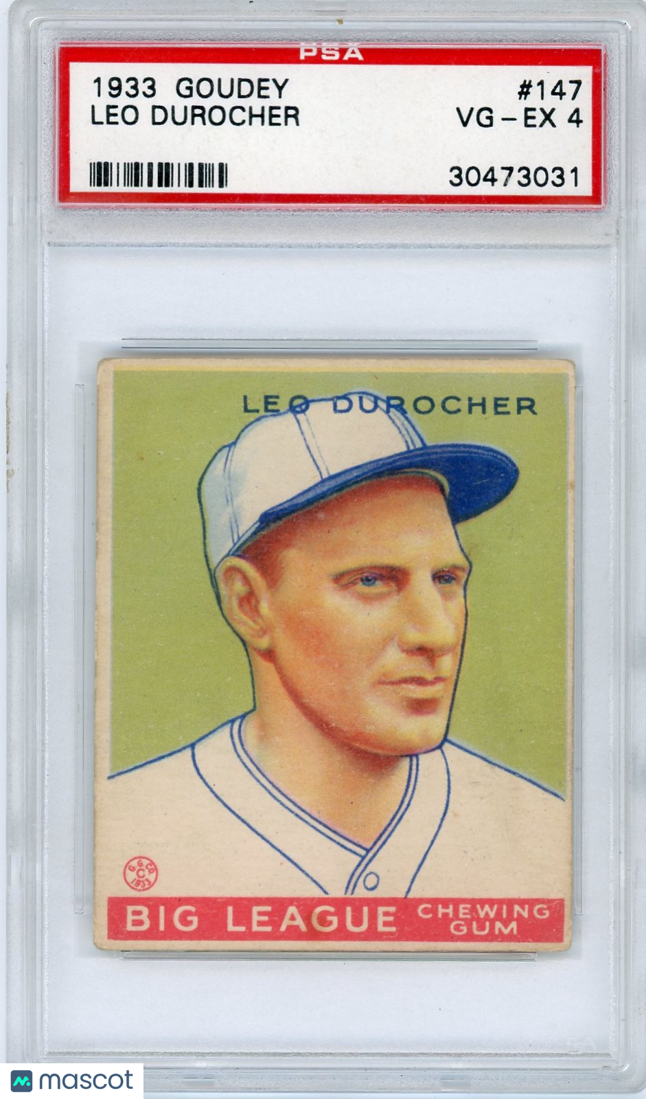 1933 Goudey Leo Durocher #147 PSA 4