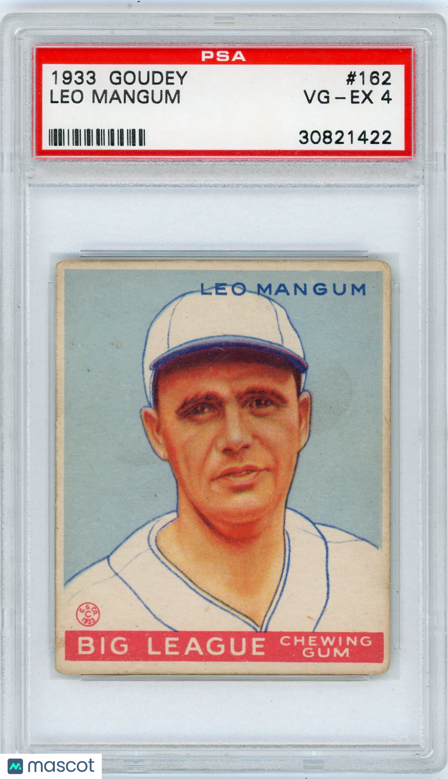 1933 Goudey Leo Mangum #162 PSA 4