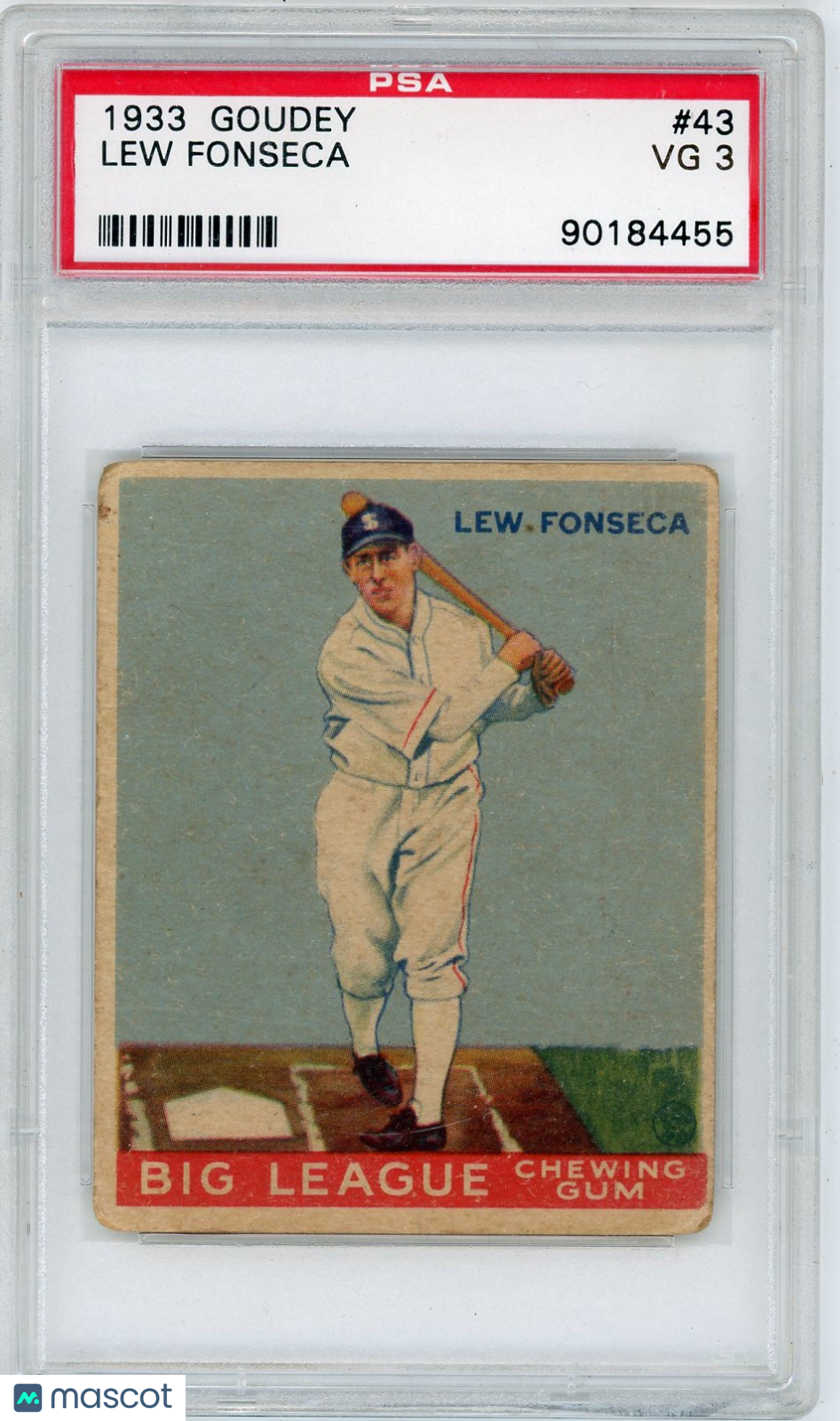 1933 Goudey Lew Fonseca #43 PSA 3