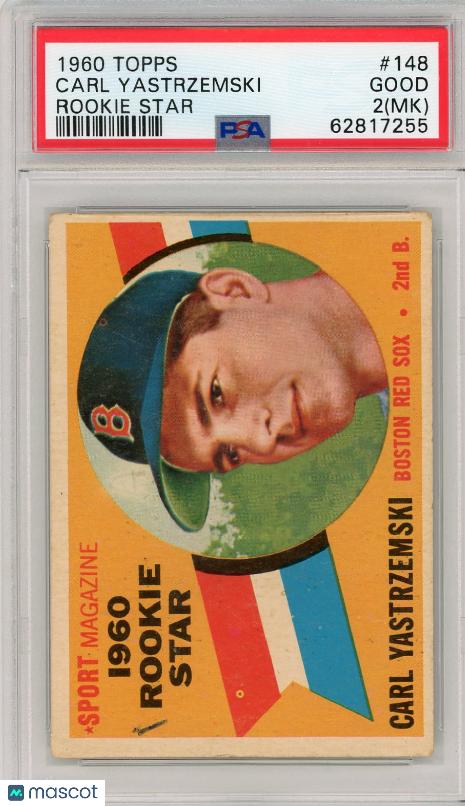 1960 Topps Carl Yastrzemski #148 Rookie Star PSA 2 MK