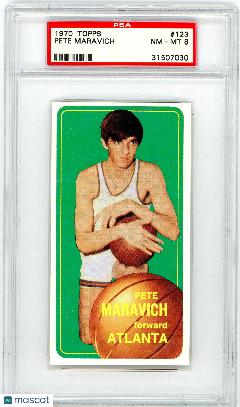 1970 Topps Pete Maravich #123 PSA 8
