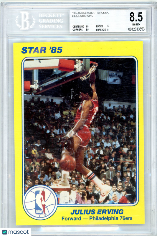 1984 Star Court Kings 5x7 Julius Erving #4 BGS 8.5