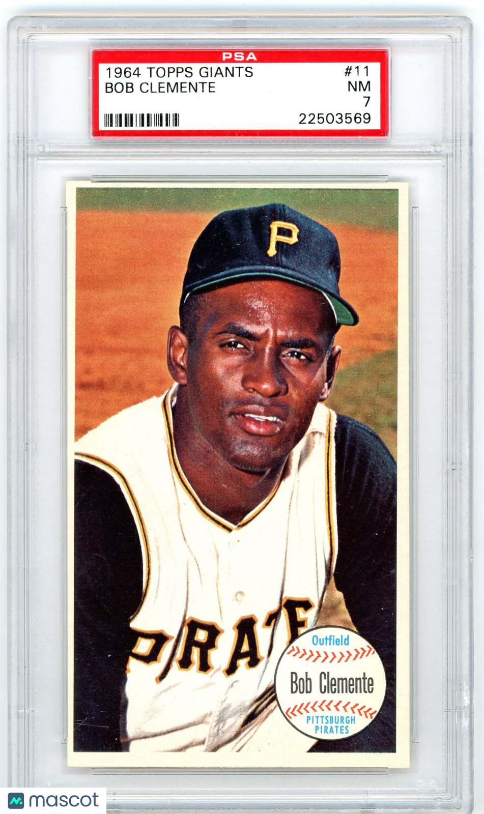 1964 Topps Giants Bob Clemente #11 PSA 7