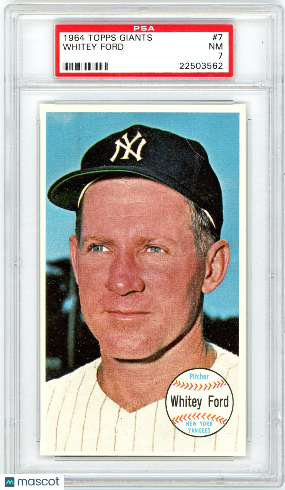1964 Topps Giants Whitey Ford #7 PSA 7