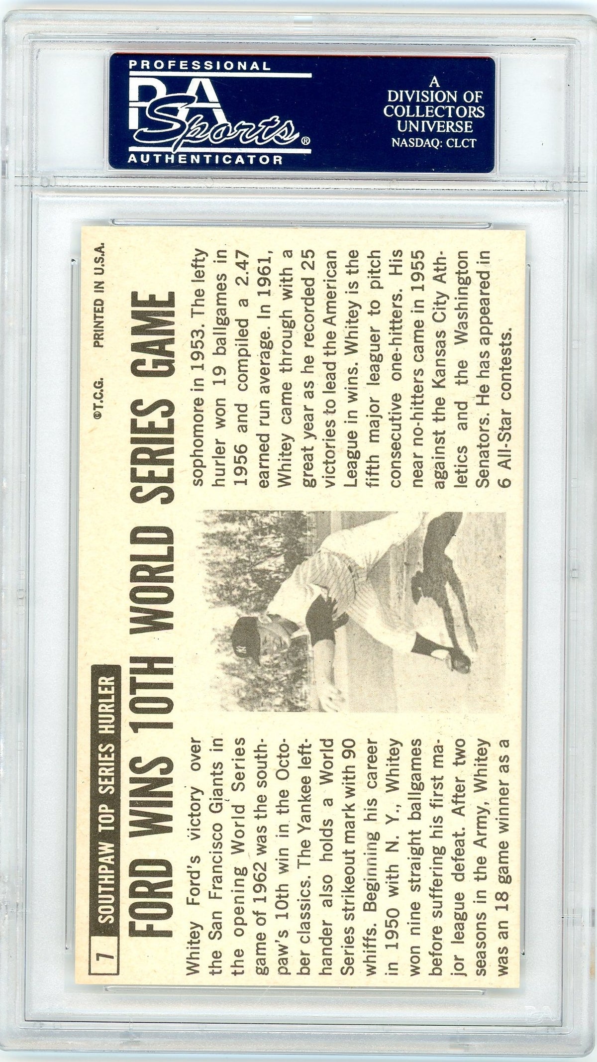 1964 Topps Giants Whitey Ford #7 PSA 7