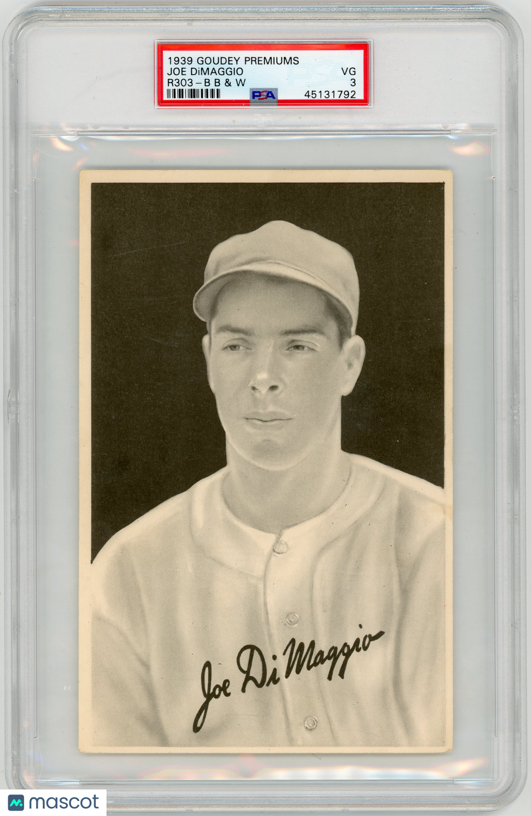1939 Goudey Premiums R303-B Joe Dimaggio & W PSA 3