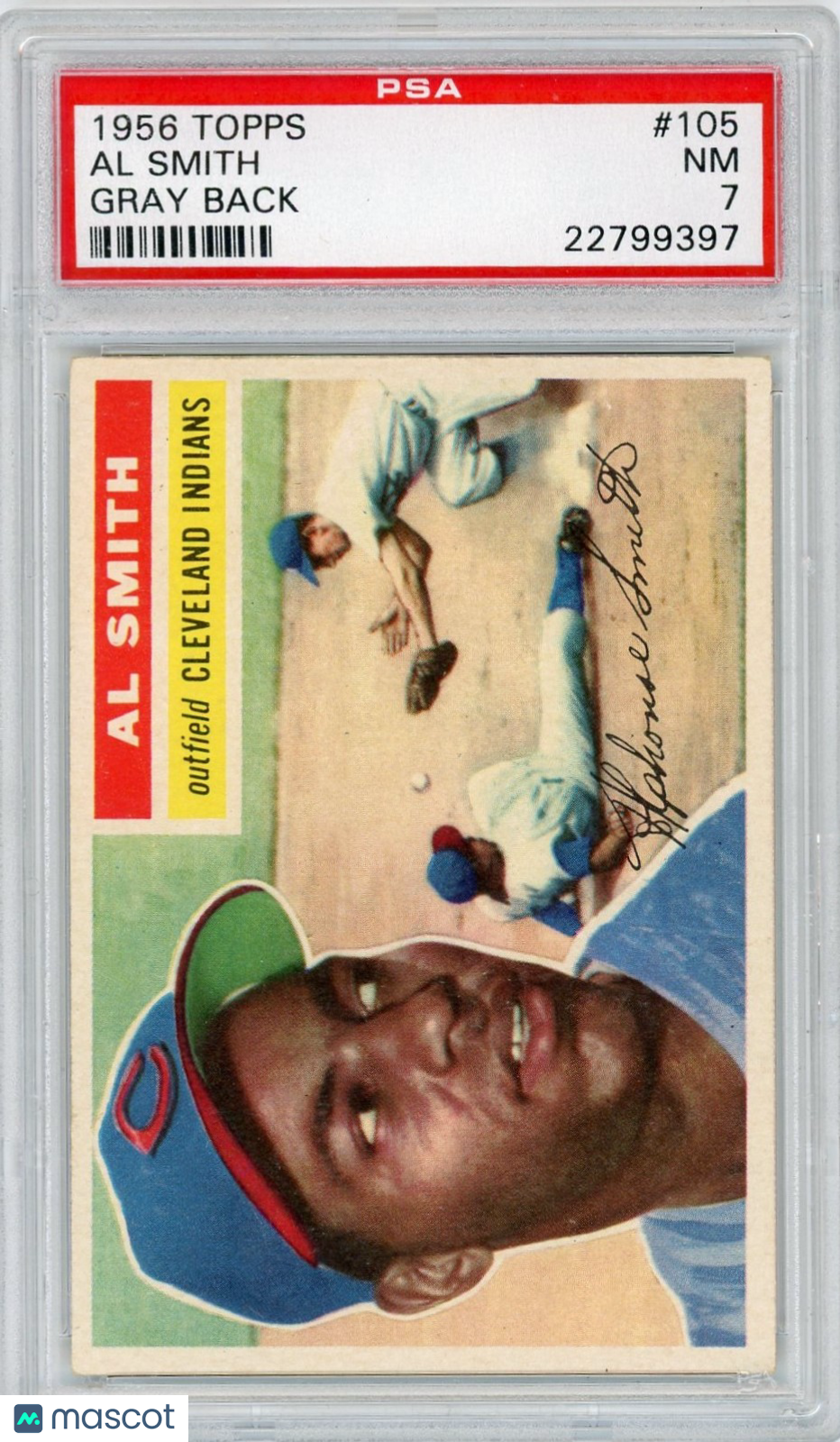 1956 Topps Al Smith #105 Gray Back PSA 7