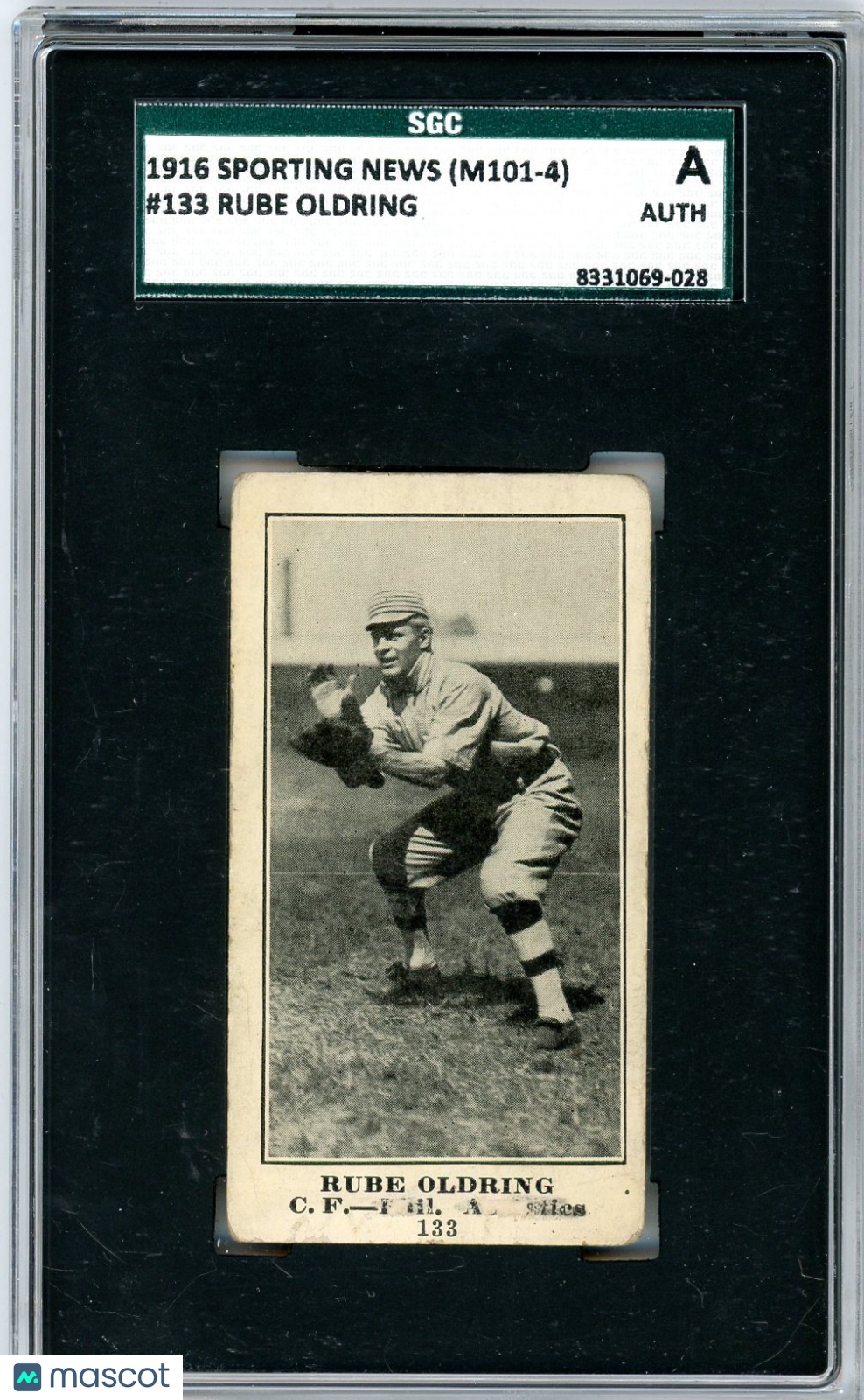1916 Sporting News M101-4 Rube Oldring #133 SGC A