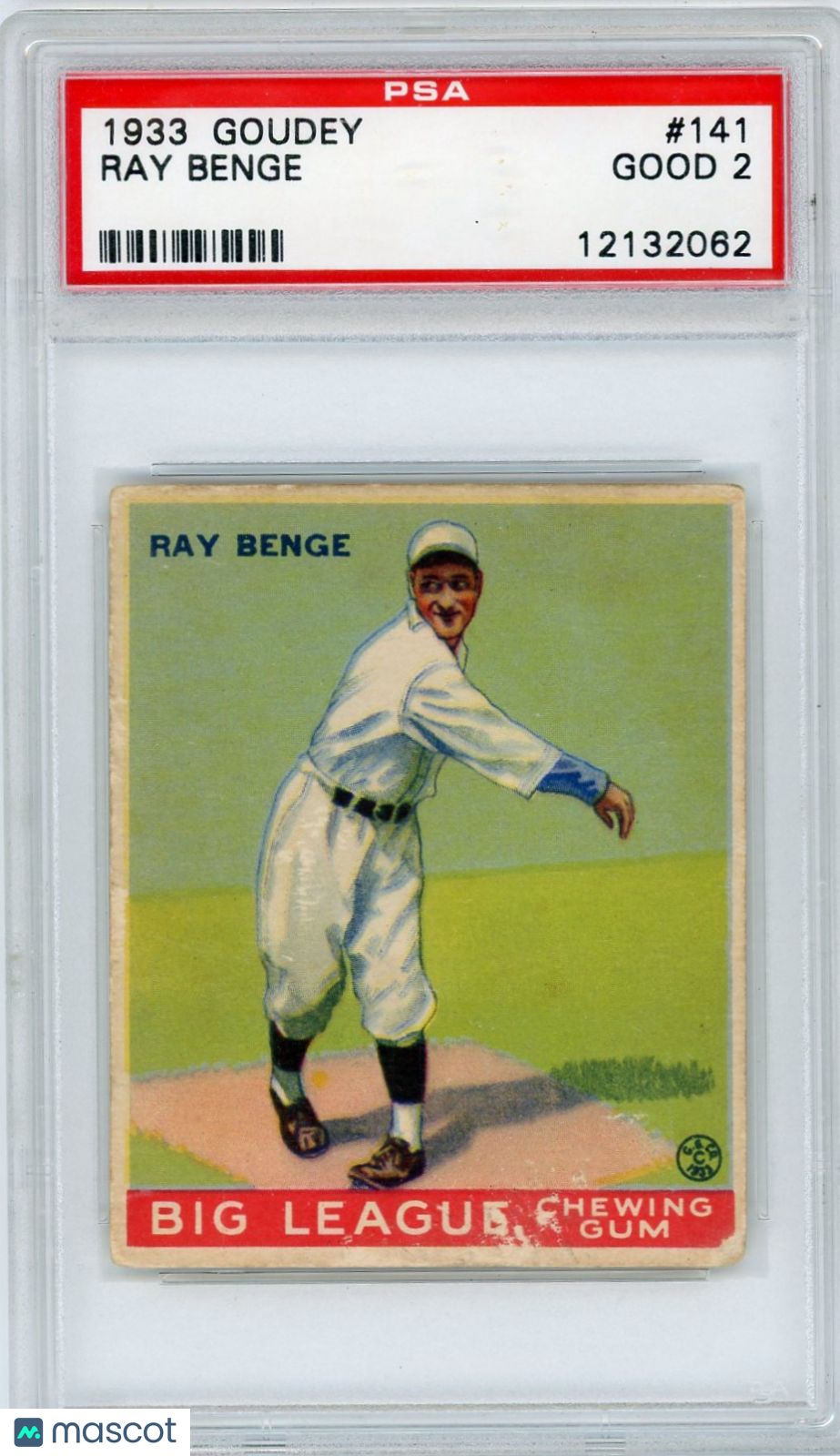 1933 Goudey Ray Benge #141 PSA 2