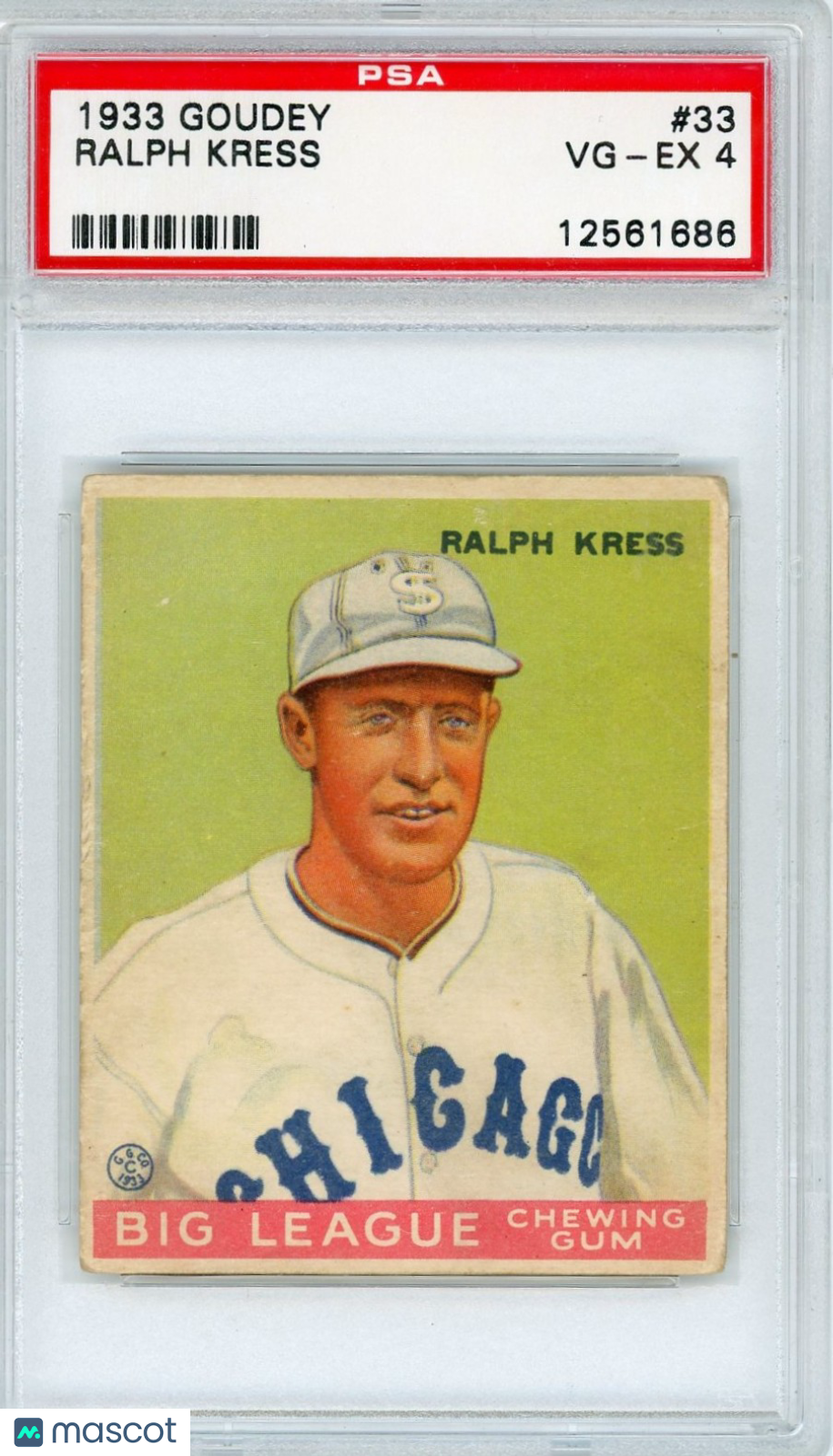 1933 Goudey Ralph Kress #33 PSA 4