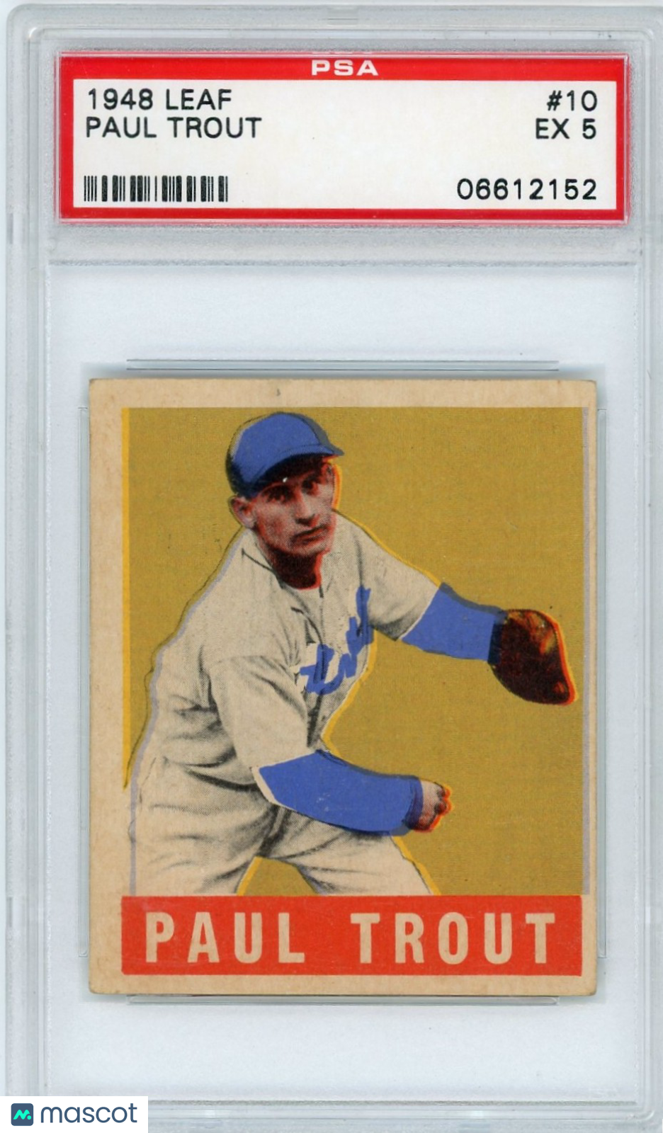 1948 Leaf Paul Trout #10 PSA 5