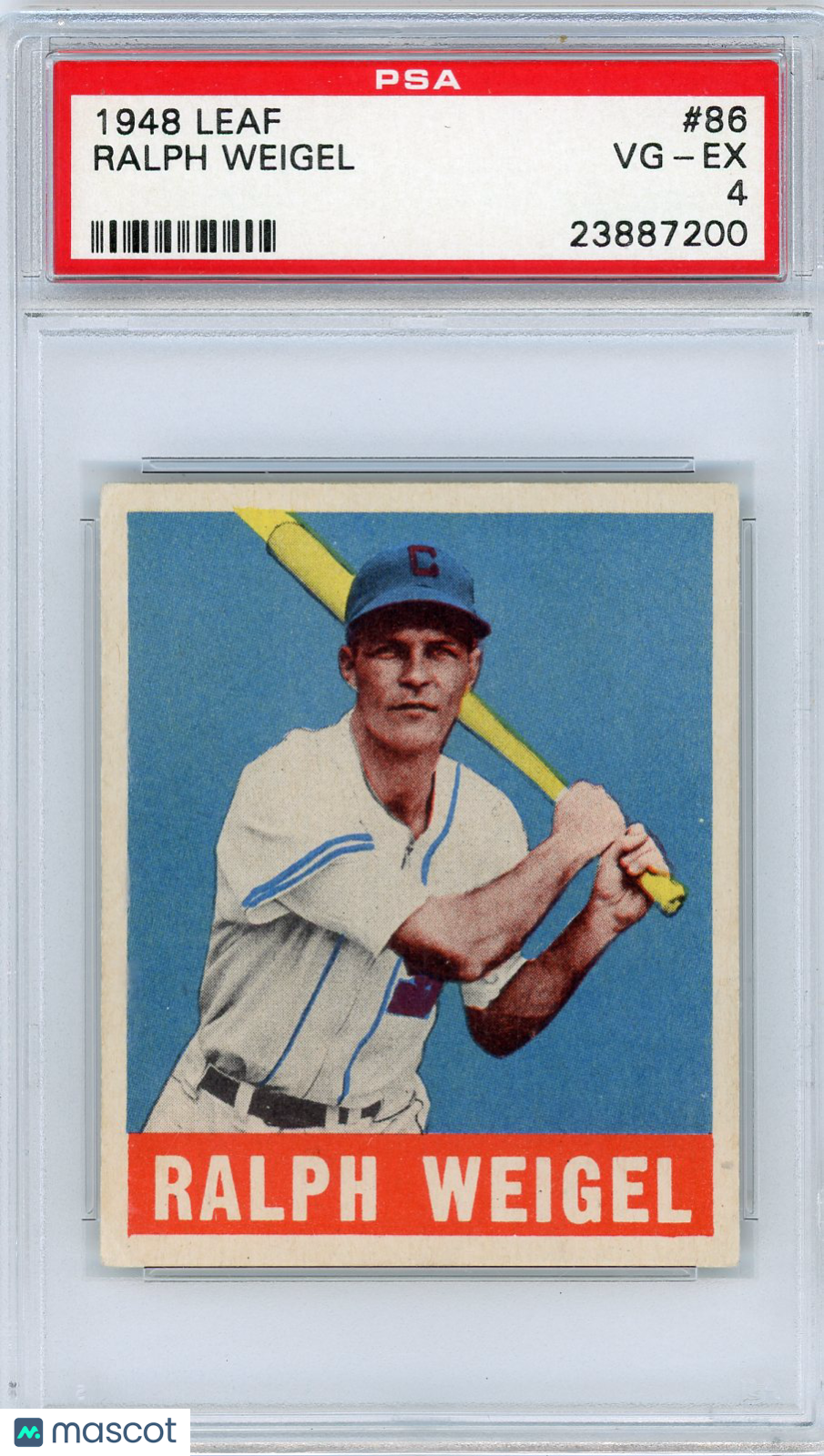 1948 Leaf Ralph Weigel #86 PSA 4
