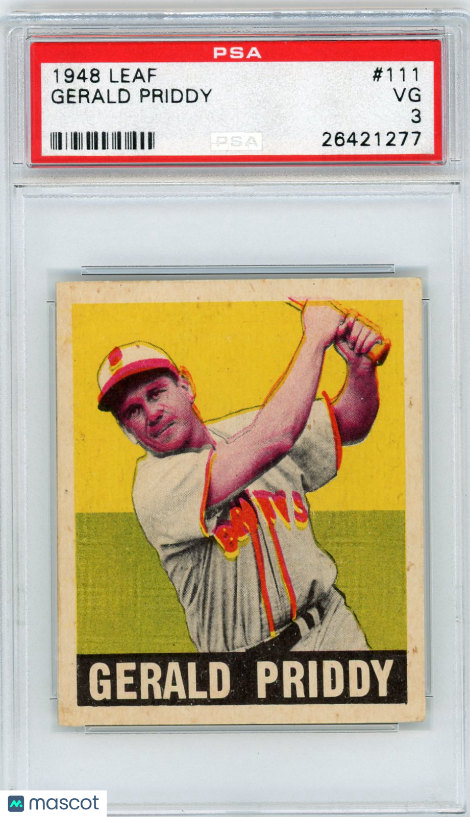 1948 Leaf Gerald Priddy #111 PSA 3