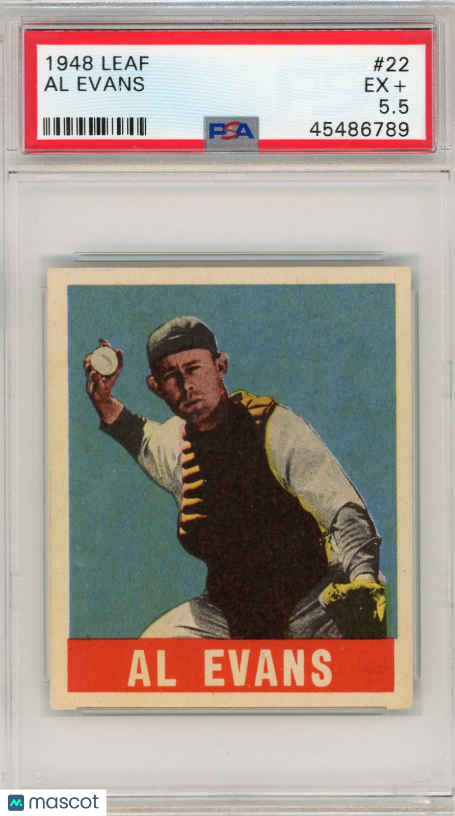 1948 Leaf Al Evans #22 PSA 5.5