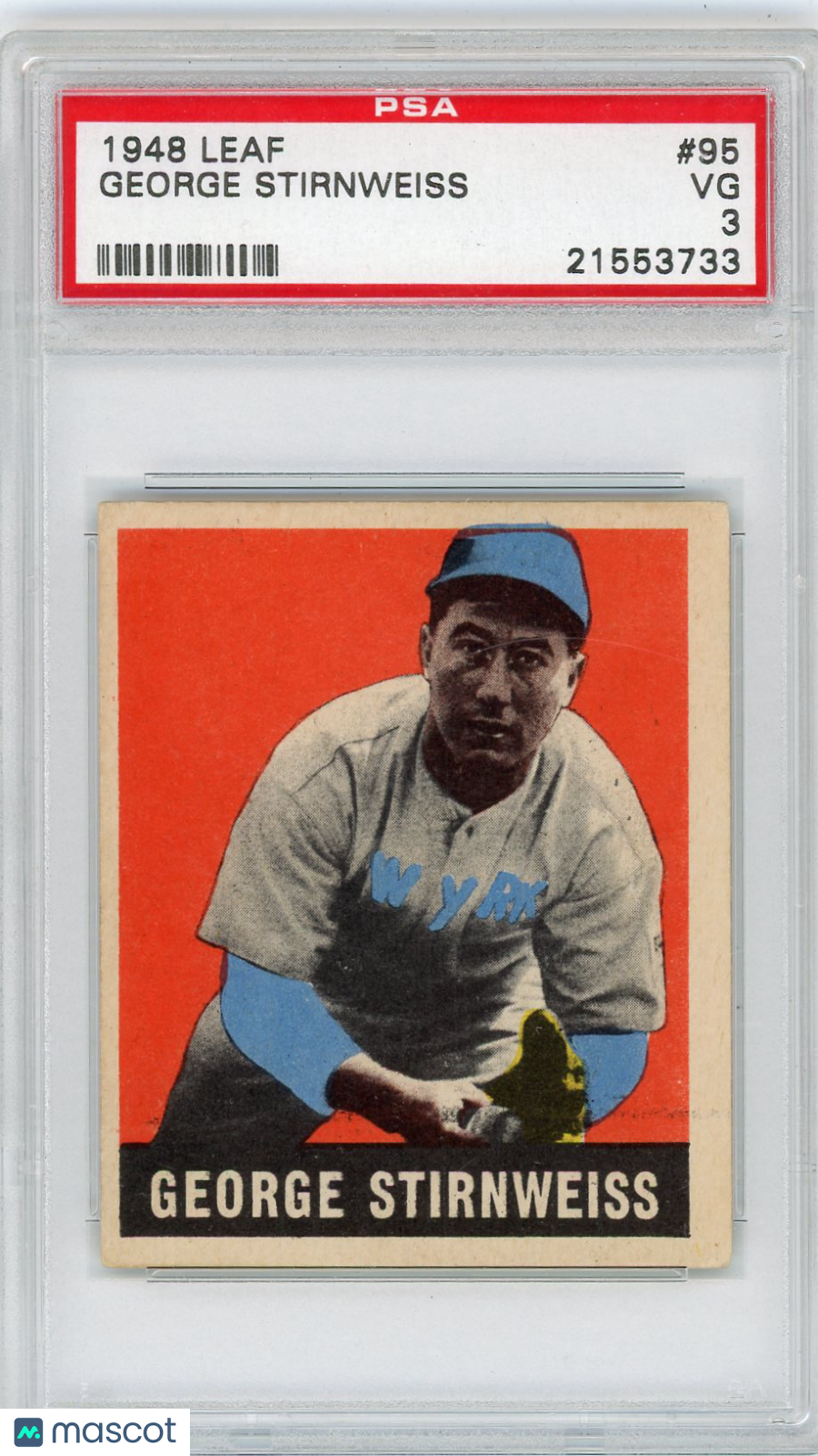 1948 Leaf George Stirnweiss #95 PSA 3