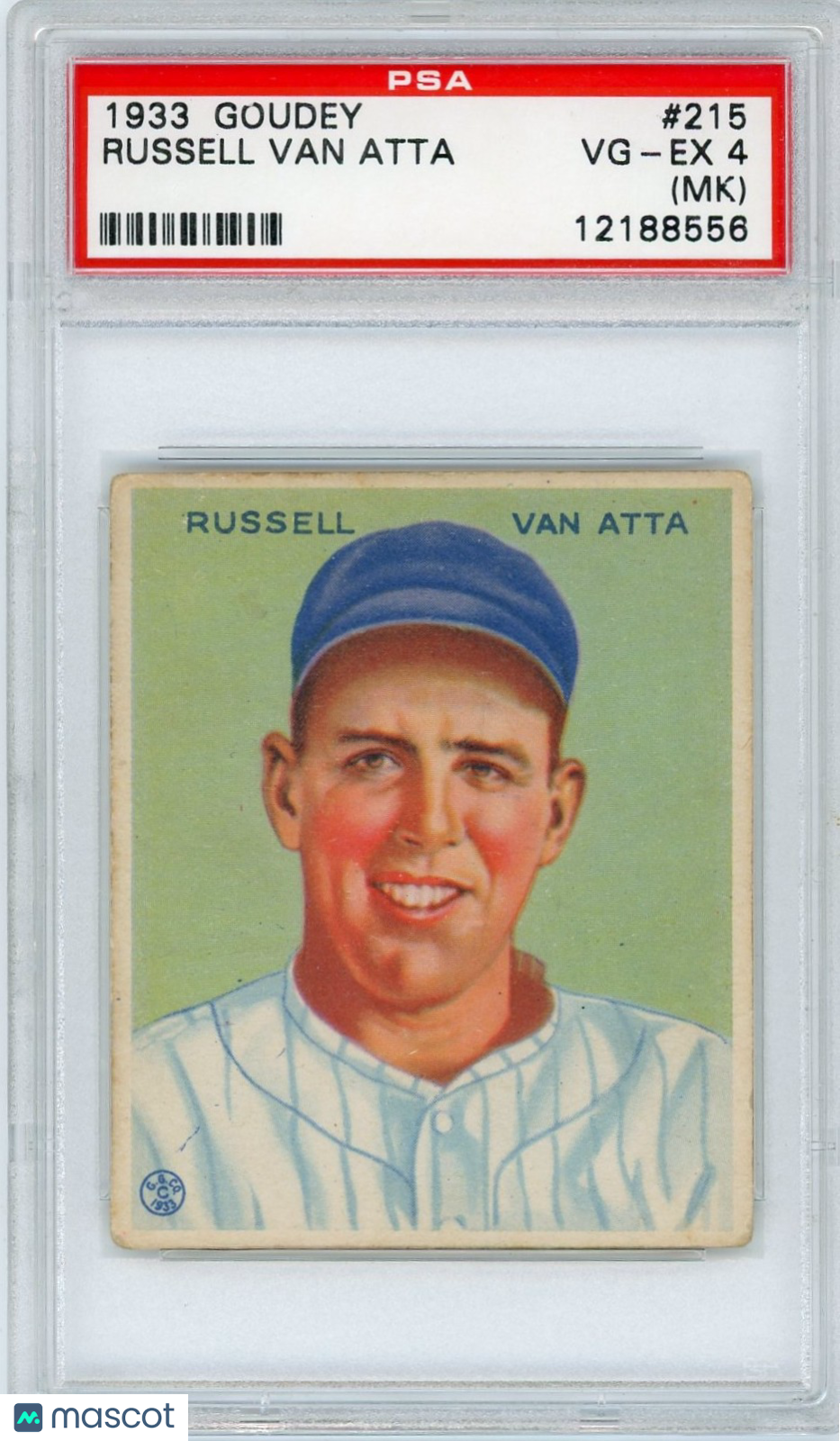 1933 Goudey Russell Van Atta #215 PSA 4 MK