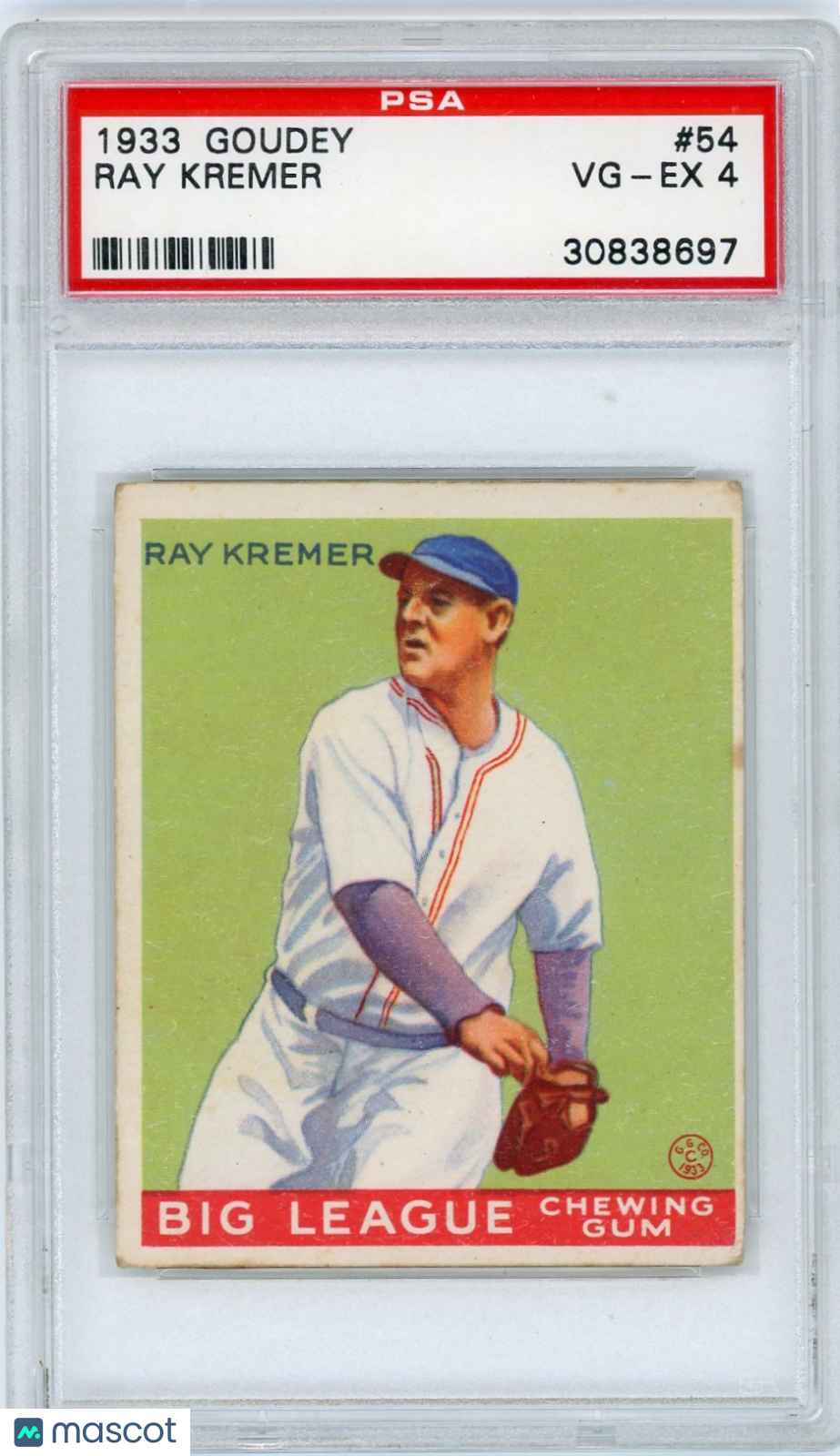 1933 Goudey Ray Kremer #54 PSA 4