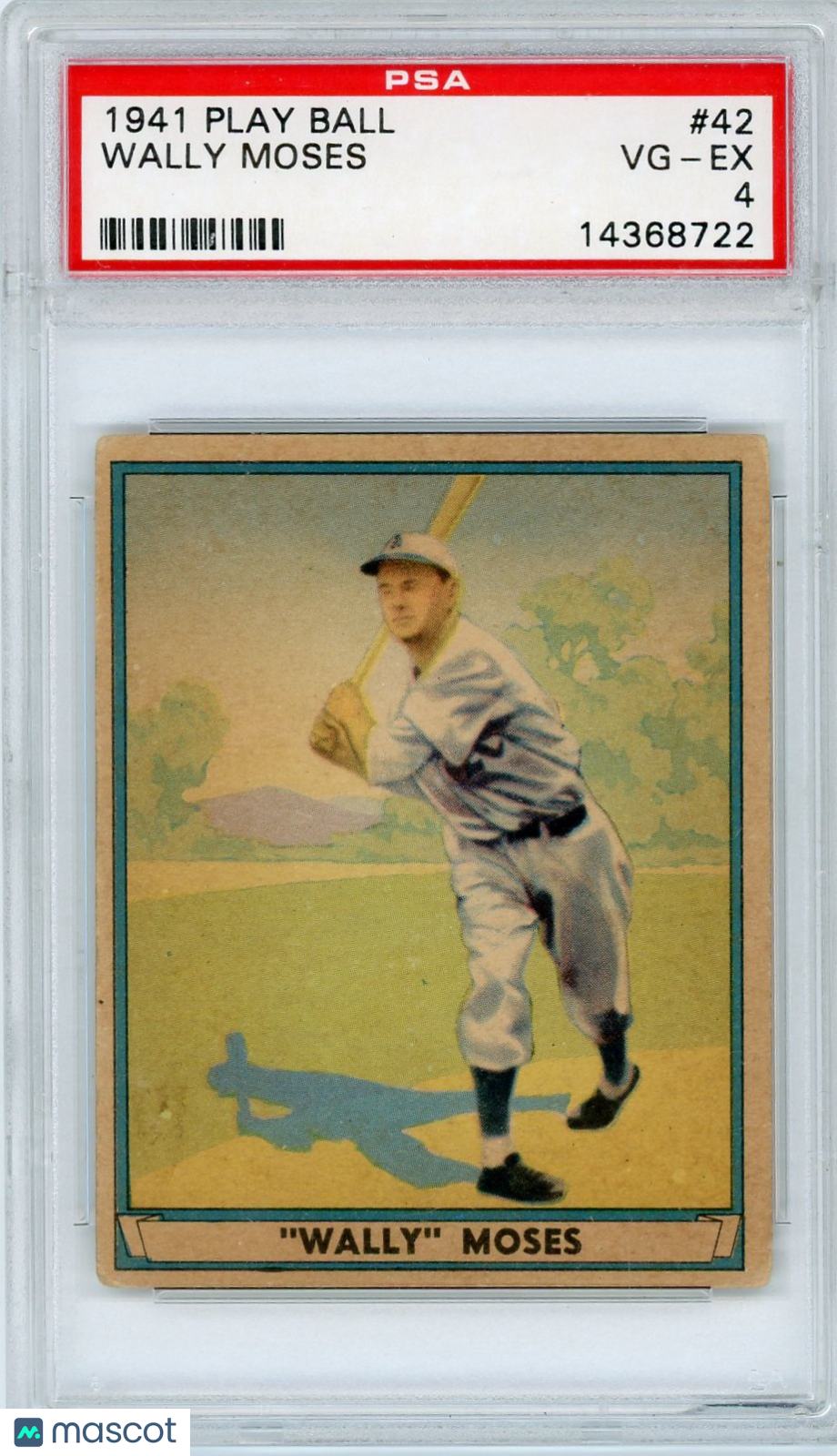 1941 Play Ball Wally Moses #42 PSA 4