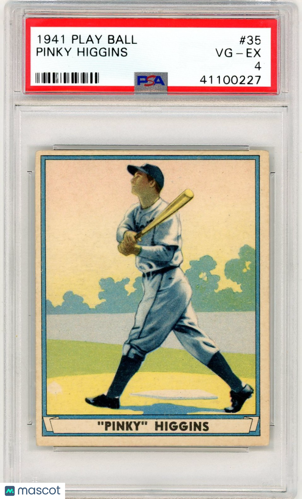 1941 Play Ball Pinky Higgins #35 PSA 4