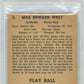 1941 Play Ball Max West #2 PSA 4